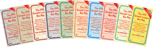 The Greater London Bus Map Historical Series Set